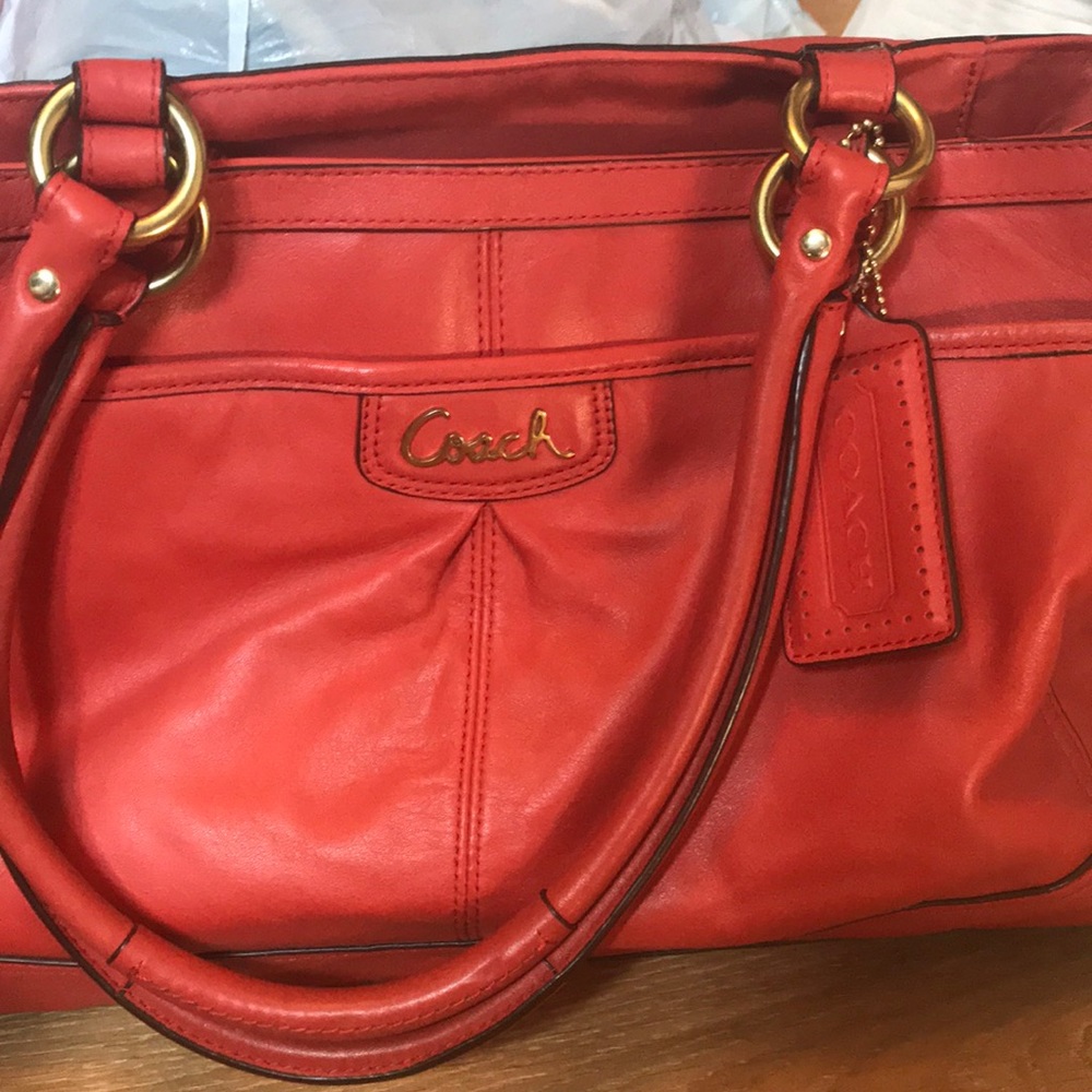 Coral Coach Purse - Picture 1 of 7